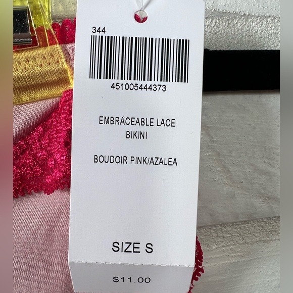 NWT Soma Embraceable Lace Bikini Underwear Panty Soft Pink/ Azalea Small #0527 - Picture 6 of 8